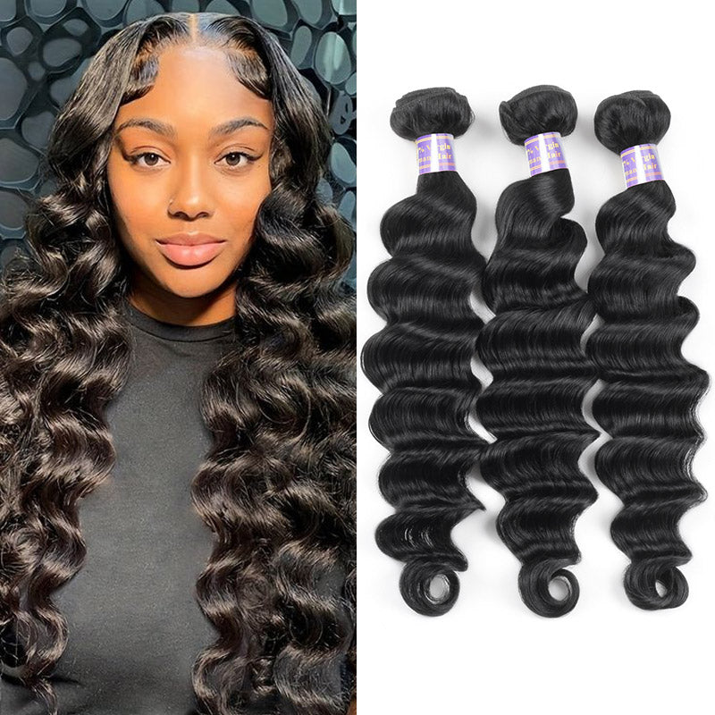 Allove Hair Indian Loose Deep Wave 3 Bundles Virgin Hair - AlloveHair