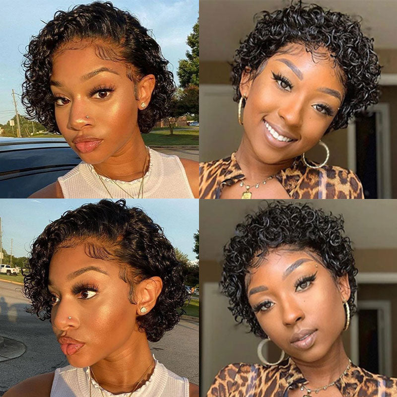 Allove Hair features a stylish collection of pixie cut wigs made from high-quality human hair, perfect for those who love curly hairstyles. This short hair option not only exudes chic elegance but is also available at a cheap price, making it accessible for everyone.