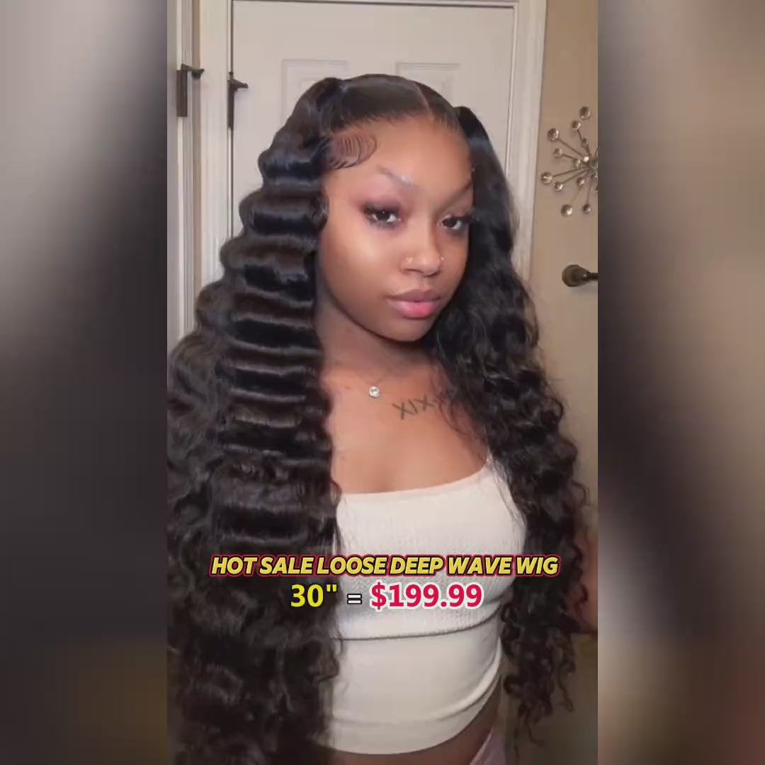 [7th Anniversary Sale] 30''= $199.99 Pre Cut & Pre Plucked & Bleached Knots Ready To Wear 13*4 Lace Front Long Wigs 180% Density