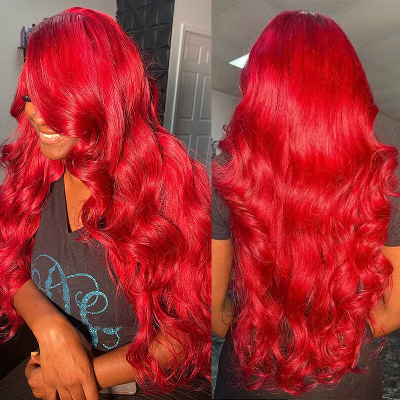 Elevate your style with Allove Hair's stunning red wig, designed with beautiful body wave hair for a touch of glamour. This 30-inch 13x4 lace front wig offers a natural look and secure fit, making it perfect for any occasion. Whether you're going for a bold statement or a chic everyday look, this versatile wig is sure to turn heads!