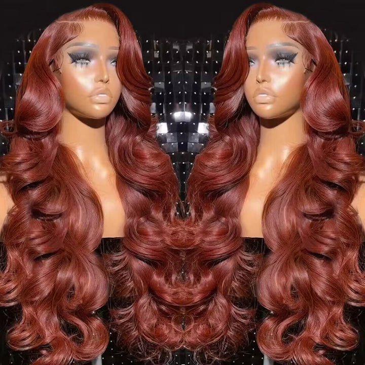 Introducing the stunning Allove Hair 13x6 lace front wig in a captivating reddish brown shade. This versatile wig features a combination of straight hair and gentle body wave textures, allowing you to switch up your style effortlessly. Crafted with HD lace, it provides an ultra-realistic appearance that seamlessly blends with your skin for a flawless finish. Perfect for any occasion, this wig delivers both style and comfort, making it a must-have addition to your collection!