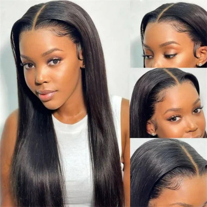 [50% OFF - No Code Needed] 26'' = $119.99 Pre Cut Lace & Pre Plucked & Bleached Knots Ready To Wear 5x5 Lace Closure Wigs 180% Density