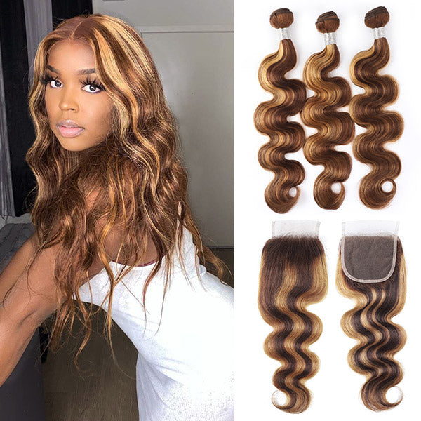 Introducing the Allove Hair 3 Bundles and Closure Human Hair Set, featuring a stunning highlight color in P4/27 Honey Blonde. This luxurious sew-in option allows you to achieve a radiant, multi-dimensional look that beautifully enhances your natural beauty. Made from high-quality human hair, these bundles and closure blend seamlessly for a flawless finish, making it perfect for creating stylish and vibrant hairstyles that turn heads!