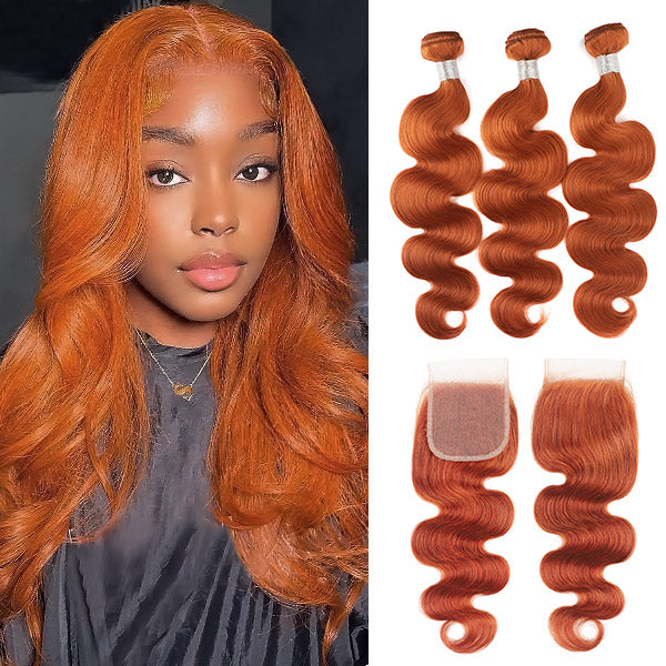 Elevate your style with Allove Hair's stunning Ginger Body Wave Hair Bundles with Closure. Crafted from high-quality hair, these bundles offer a beautiful and vibrant ginger color that will make you stand out from the crowd.