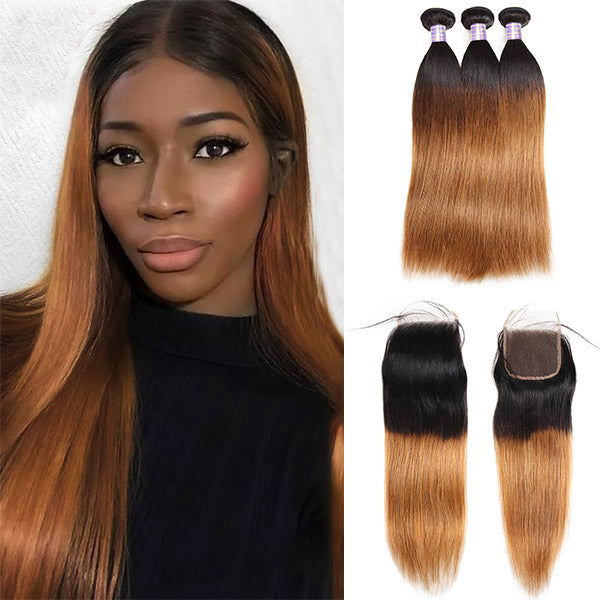 Elevate your look with Allove Hair's Ombre hair bundles in a stunning 1B/30 color blend. Our straight hair bundles offer a sleek and sophisticated style with a beautiful ombre effect that seamlessly transitions from dark to light.