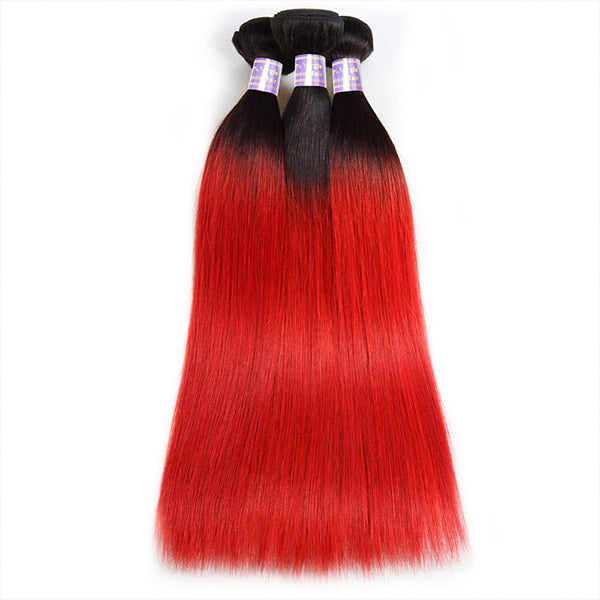 Transform your look with Allove Hair's Red Ombre Hair Bundles, featuring luxurious straight hair that beautifully blends vibrant red tones. Crafted from 100% human hair, these bundles offer a natural and seamless appearance, making them perfect for any style.