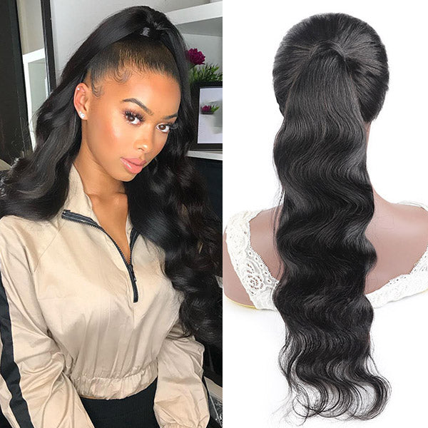 Elevate your hairstyle effortlessly with Allove Hair's Wrap-Around Ponytail made from luxurious body wave virgin human hair. Add volume and glamour to your look with this high-quality ponytail extension that blends seamlessly for a natural appearance.